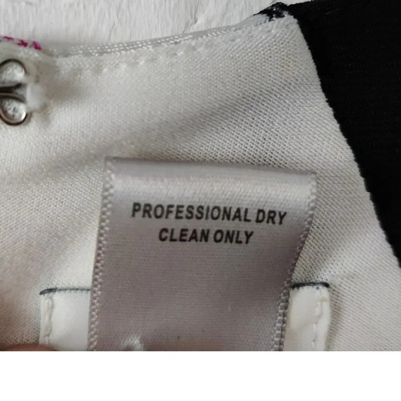 Cache Fitted Dress Sz 8 Party Cocktail Pink Black Sleeveless Shoulder Cut out - Picture 8 of 8